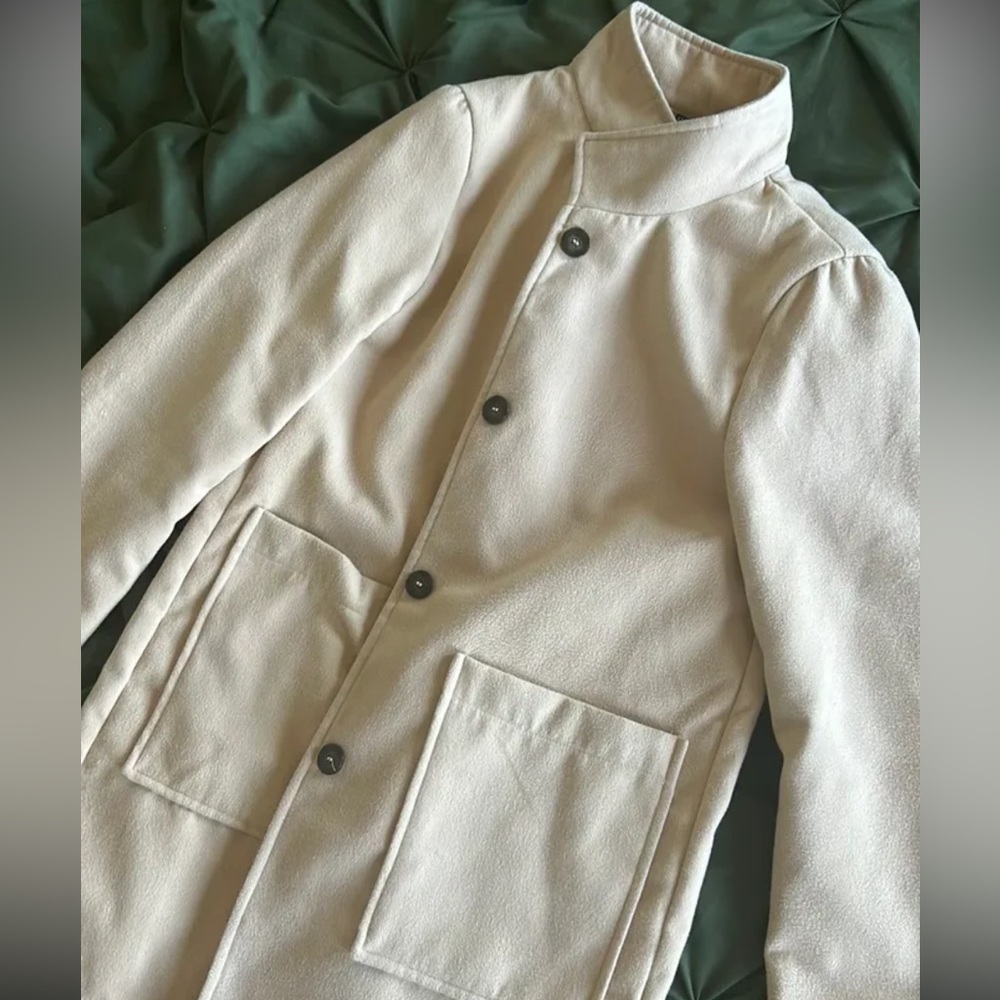Beige Peacoat Jacket